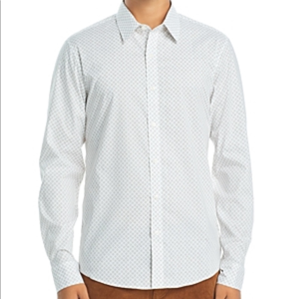 Michael Kors Men's Slim-Fit Stretch Printed Shirt